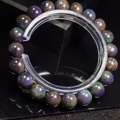 Black Opal Bead Bracelet-ToShay.org