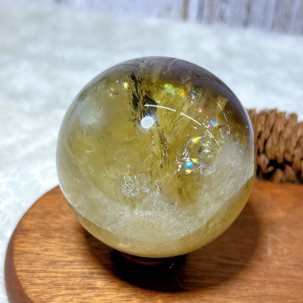 Smokey Citrine Rainbow Ball-ToShay.org