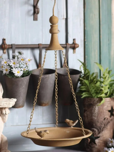 Cast Iron Hanging Bird Tray-ToShay.org