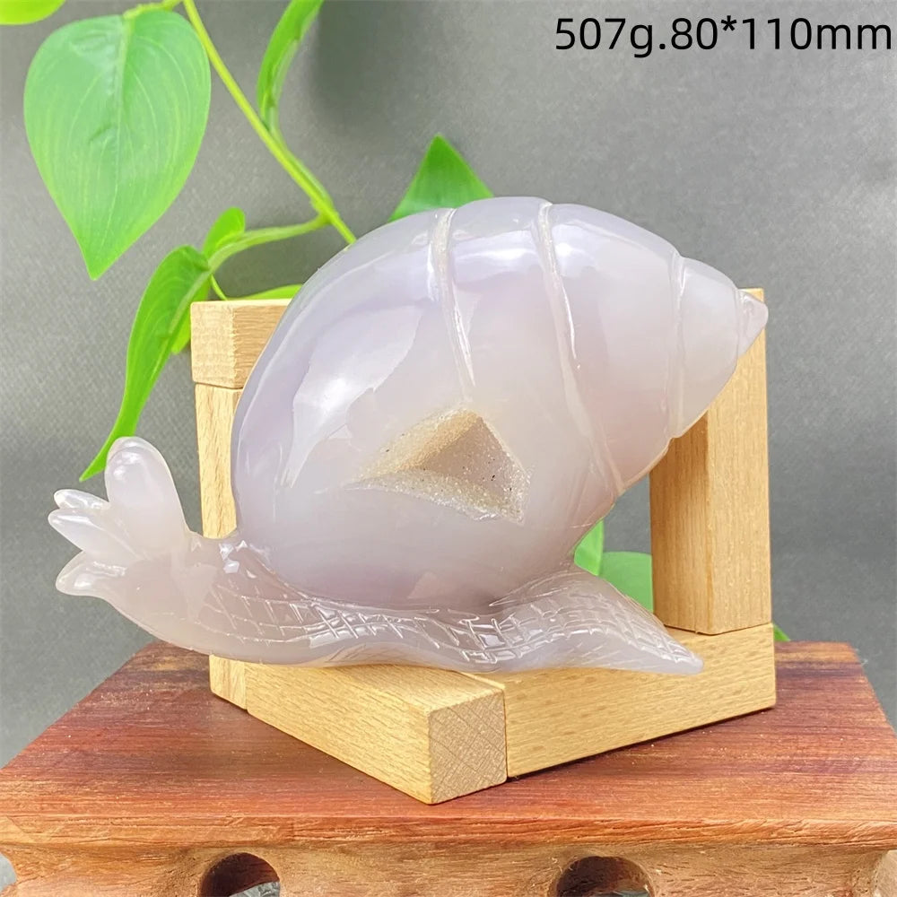 Grey Agate Geode Snail-ToShay.org