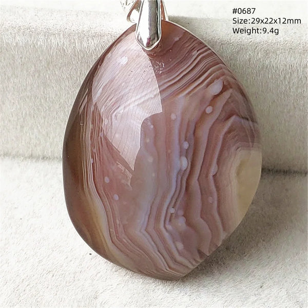 Grey Lace Agate Pendant-ToShay.org
