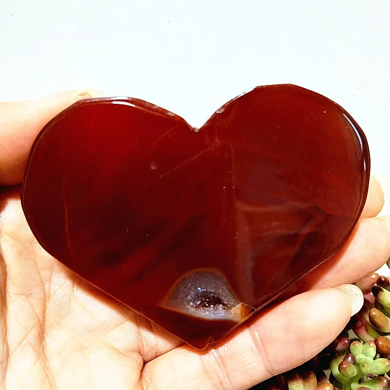 Red Agate Geode Heart-ToShay.org