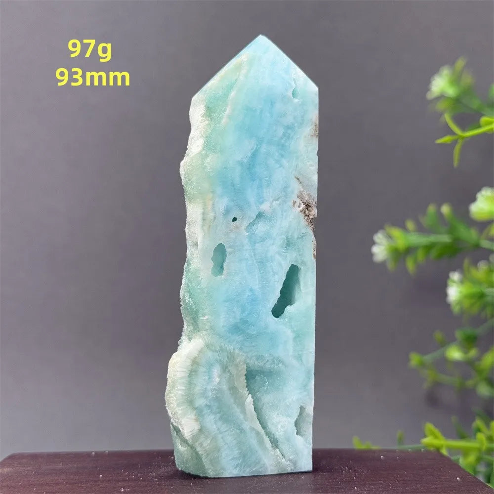 Blue Heteropolar Quartz Tower-ToShay.org