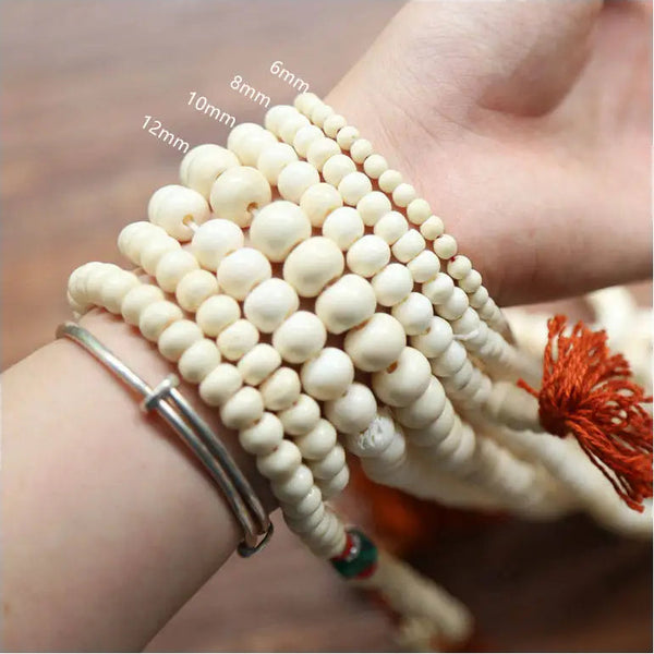 White Ox Bone Prayer Mala-ToShay.org