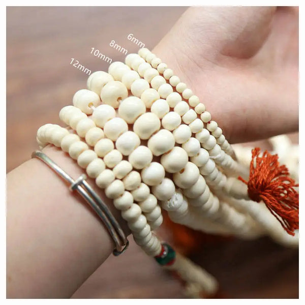 White Ox Bone Prayer Mala-ToShay.org