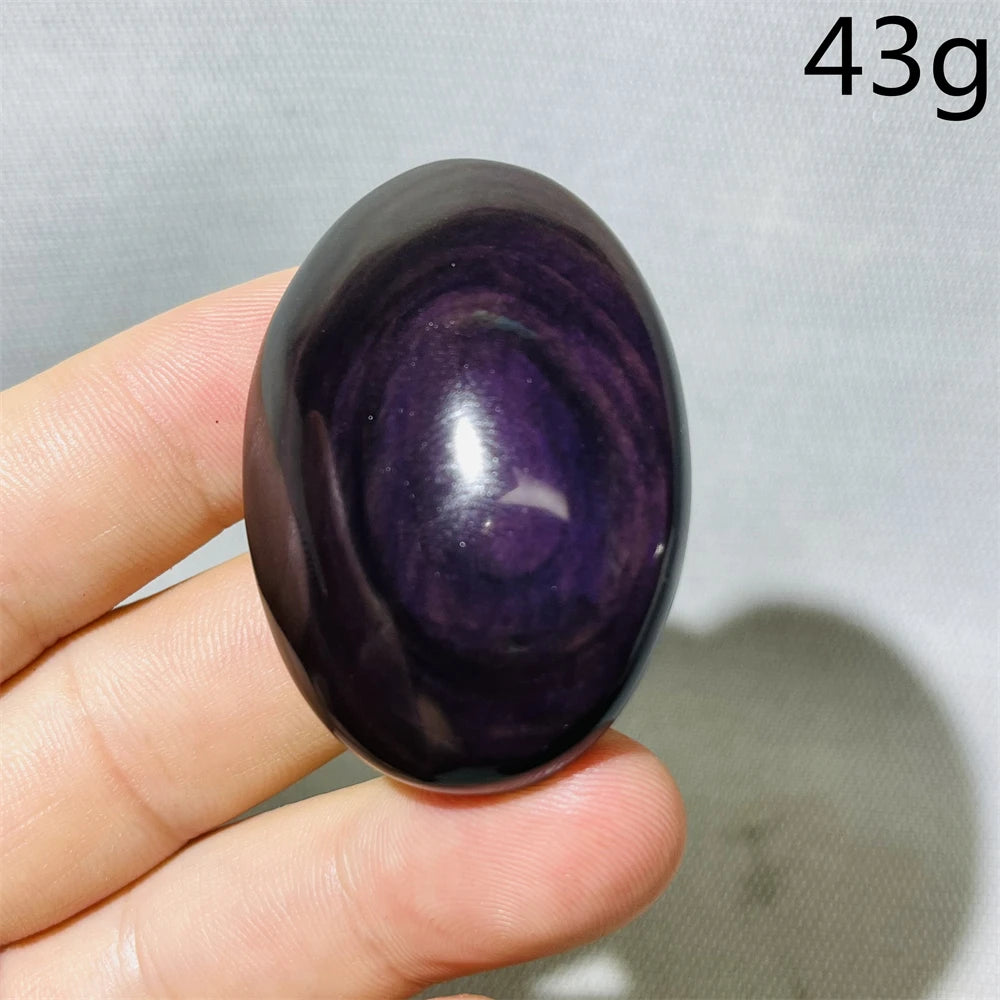 Rainbow Obsidian Palm Stone-ToShay.org