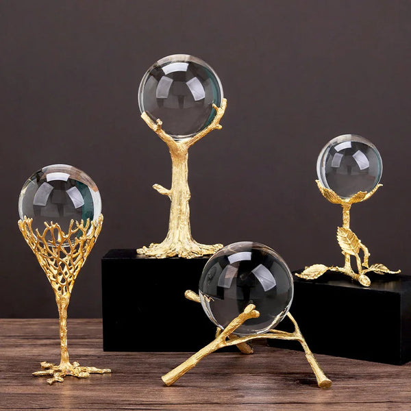 Gold Crystal Ball Stand-ToShay.org