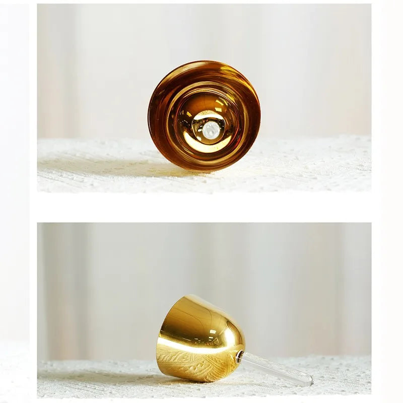 Gold Crystal Singing Handle Bowls-ToShay.org