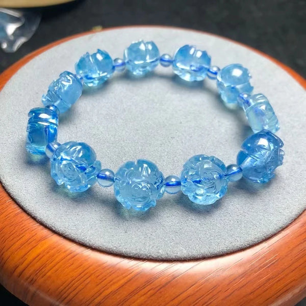 Blue Aquamarine Bracelet-ToShay.org