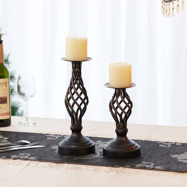 Black Iron Candle Stand-ToShay.org