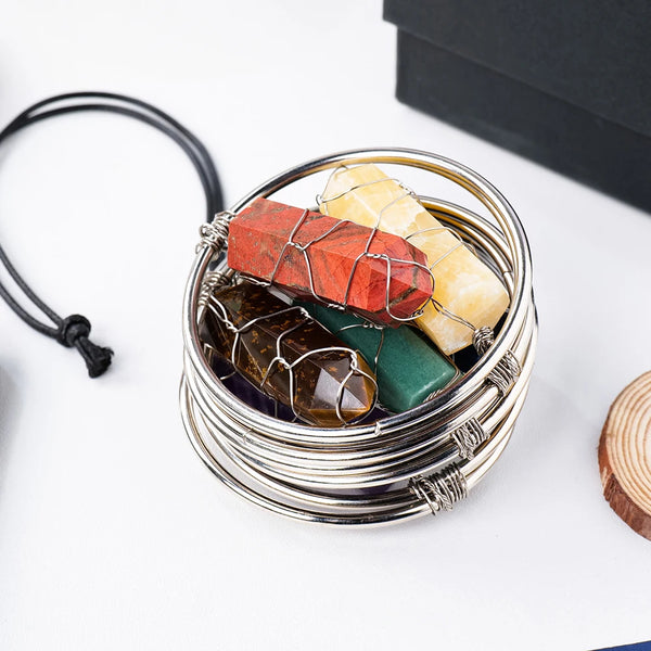 Chakra Tumbled Gemstone Suncatchers-ToShay.org