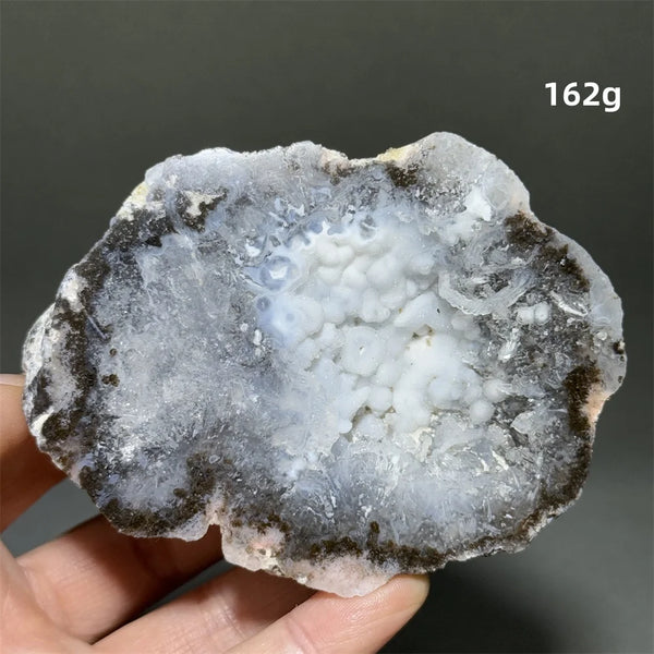 White Agate Crystal Cave Egg-ToShay.org