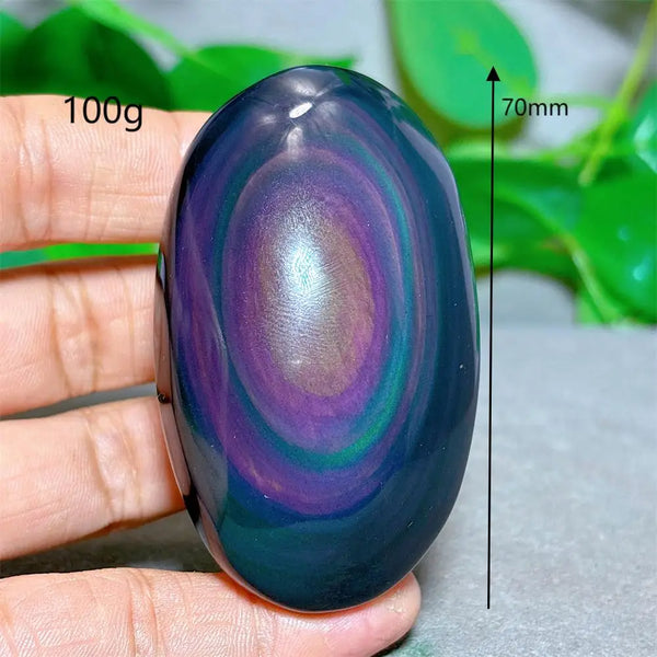 Rainbow Obsidian Palm Stone-ToShay.org