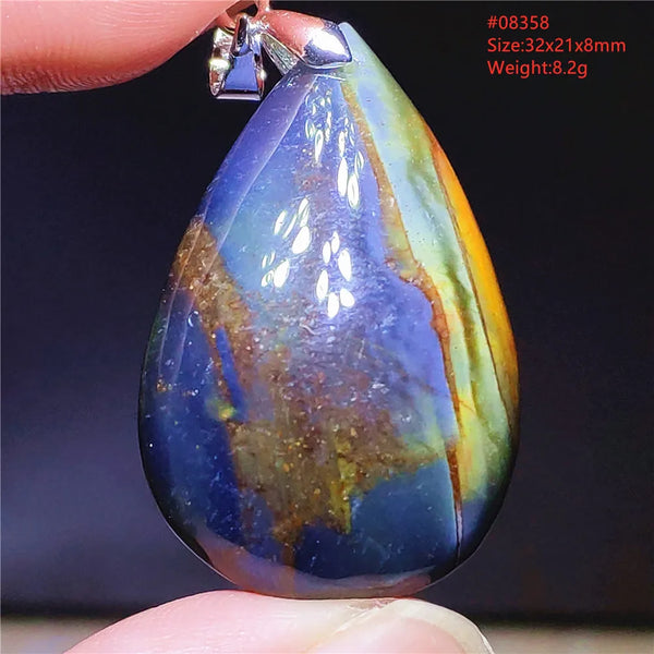 Blue Pietersite Chatoyant Pendant-ToShay.org