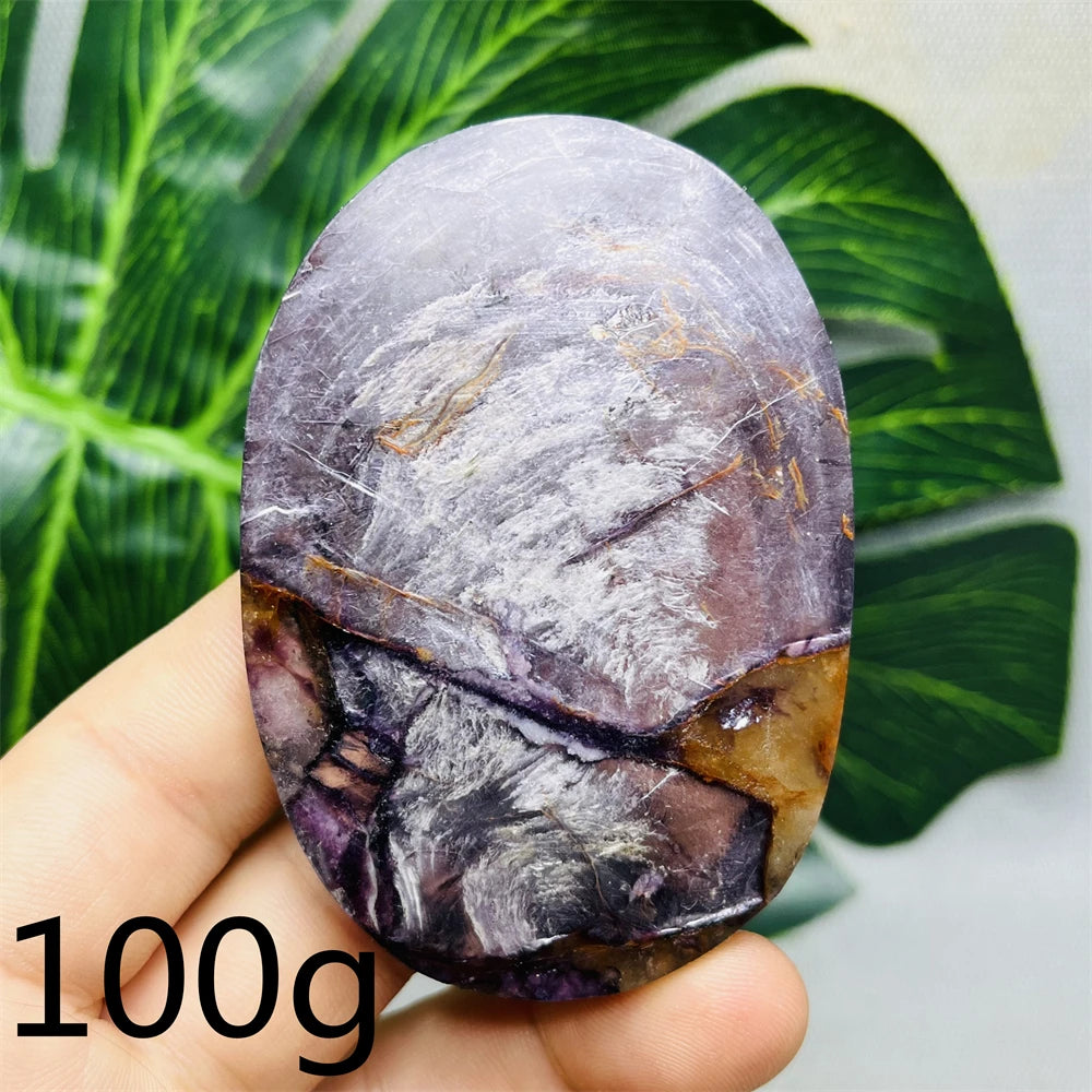 Purple Mica Crystal Palm Stone-ToShay.org
