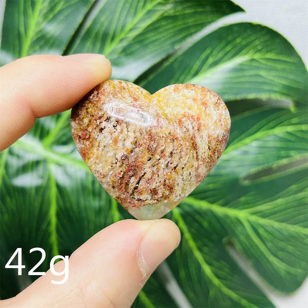 Yellow Garden Ghost Quartz Heart-ToShay.org