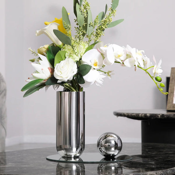 Silver Steel Vase-ToShay.org