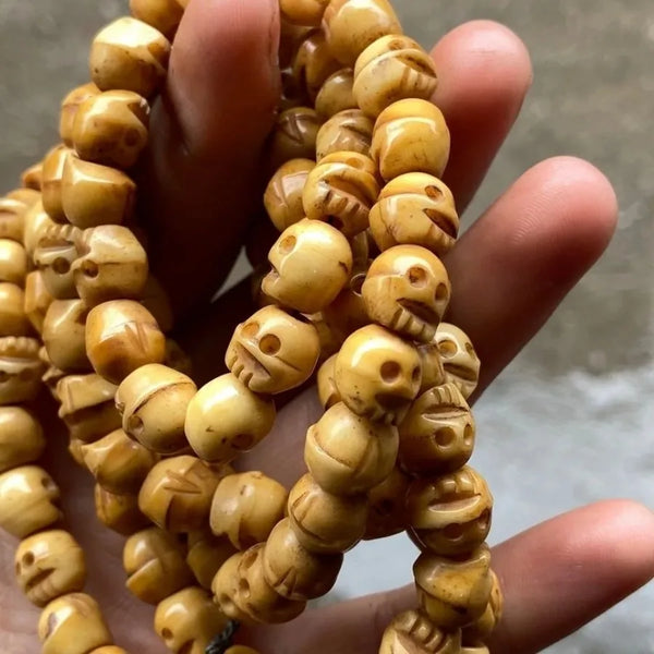 Tibetan Yak Bone Skull Mala-ToShay.org
