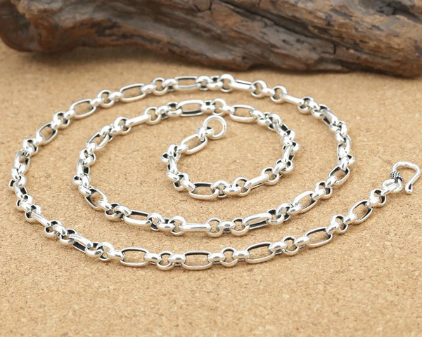 Silver Circle Link Chain-ToShay.org