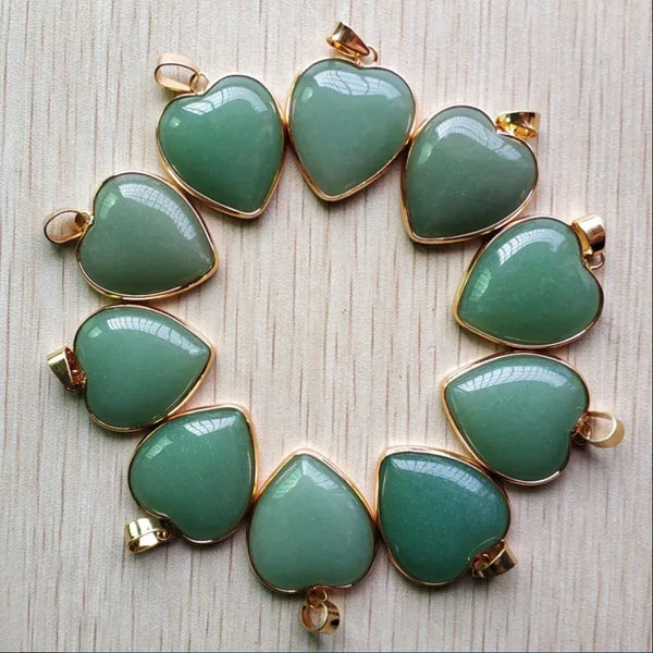 Mixed Crystal Heart Pendants-ToShay.org