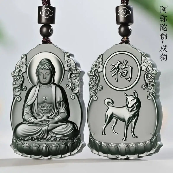 Black Jade Zodiac Pendant-ToShay.org