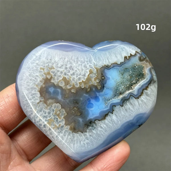 Blue Agate Geode Heart-ToShay.org