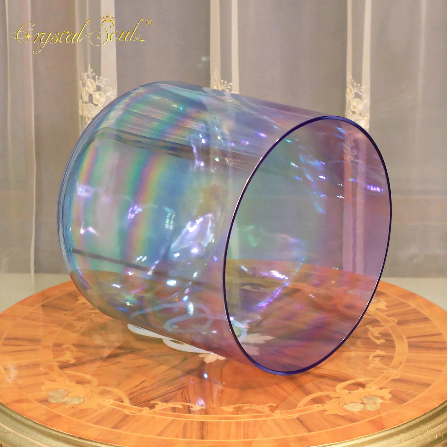 Purple Blue Crystal Singing Bowl-ToShay.org