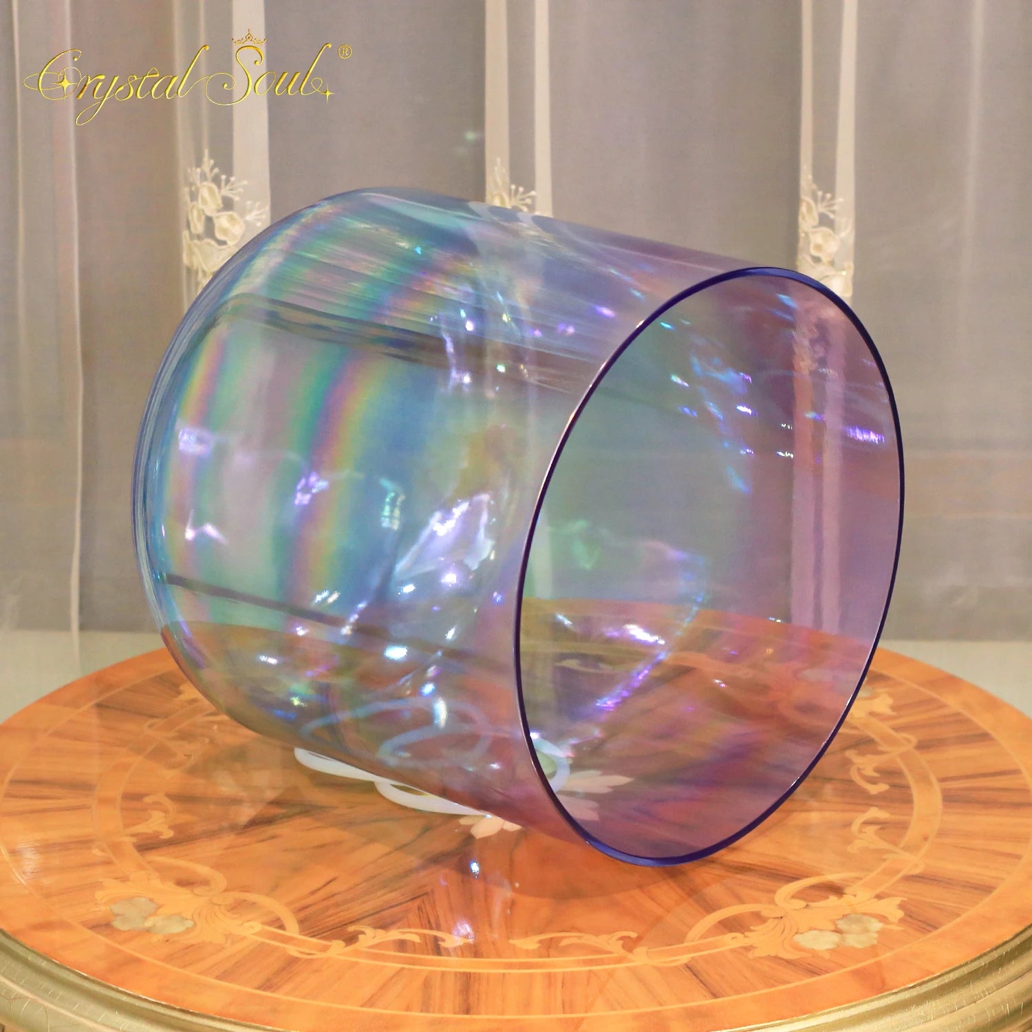 Purple Blue Crystal Singing Bowl-ToShay.org