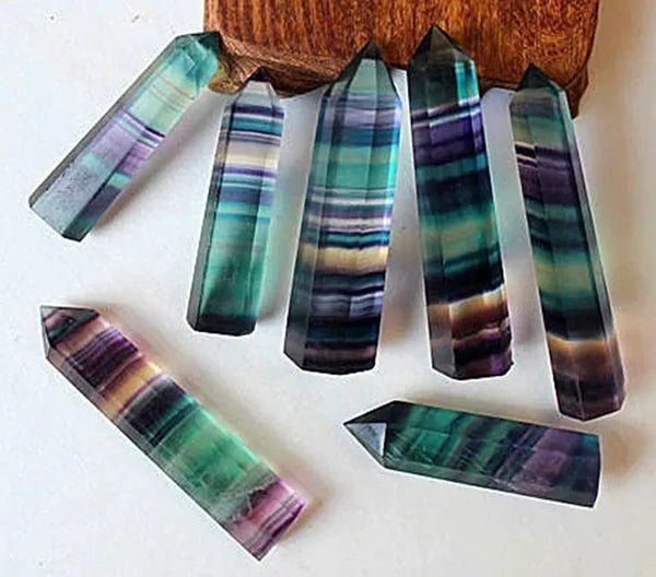 Rainbow Fluorite Crystal Point-ToShay.org