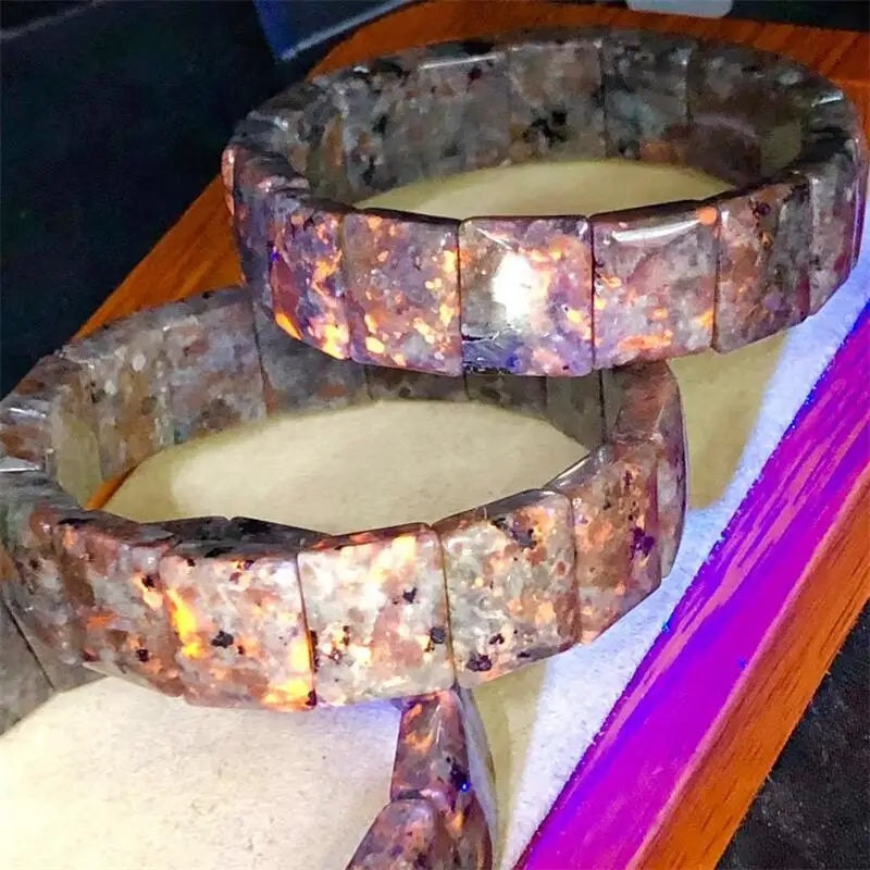 Pink Crystal Yooperlite Bangle-ToShay.org