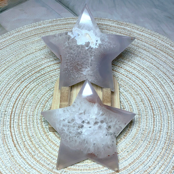 Grey Druzy Agate Star-ToShay.org