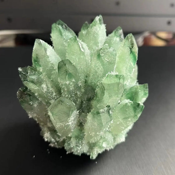 Green Quartz Crystal Cluster-ToShay.org