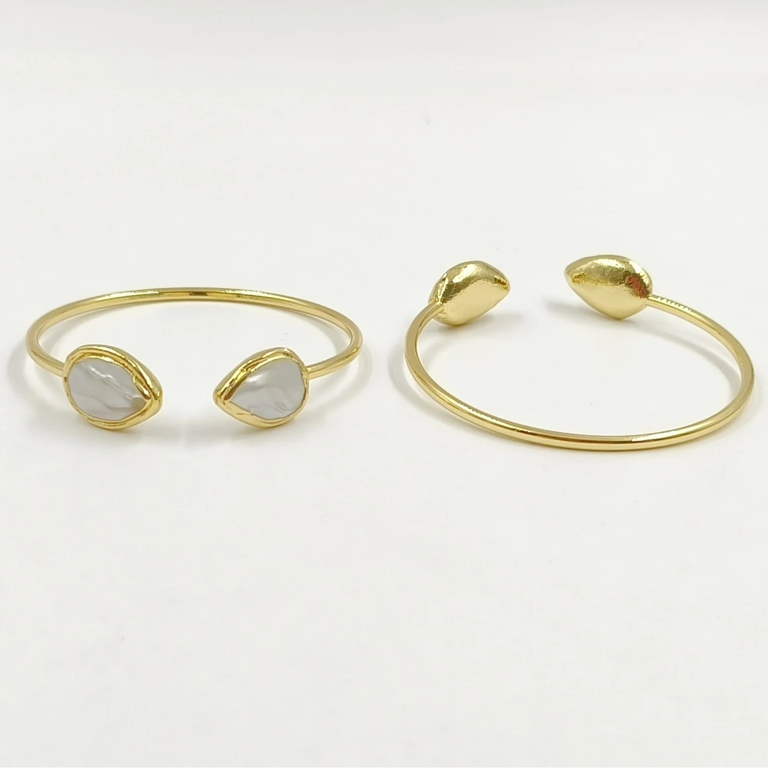 White Shell Cuff Bracelet-ToShay.org