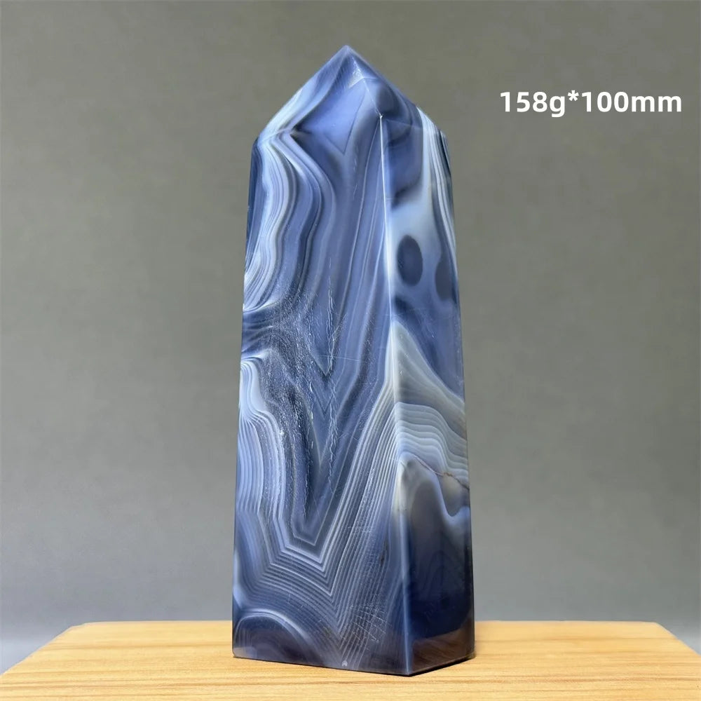 Blue Striped Agate Tower-ToShay.org
