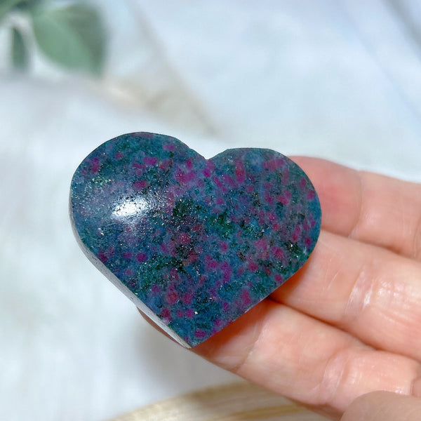Blue Ruby Kyanite Heart-ToShay.org