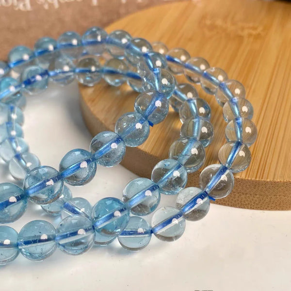 Blue Topaz Bead Bracelet-ToShay.org
