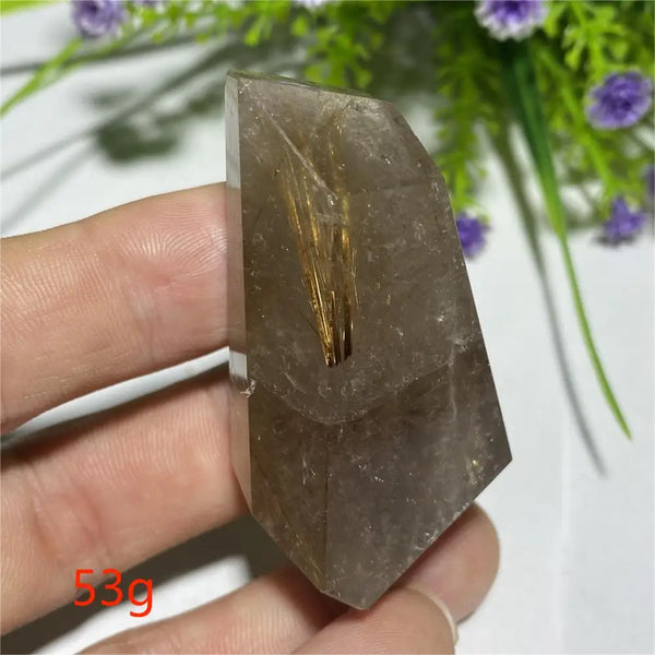 Gold Rutilated Hair Crystal-ToShay.org