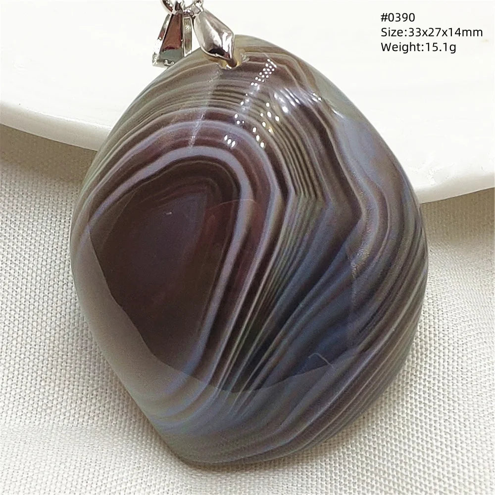 Grey Brown Agate Pendant-ToShay.org