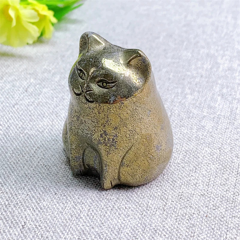 Gold Pyrite Howlite Cat-ToShay.org