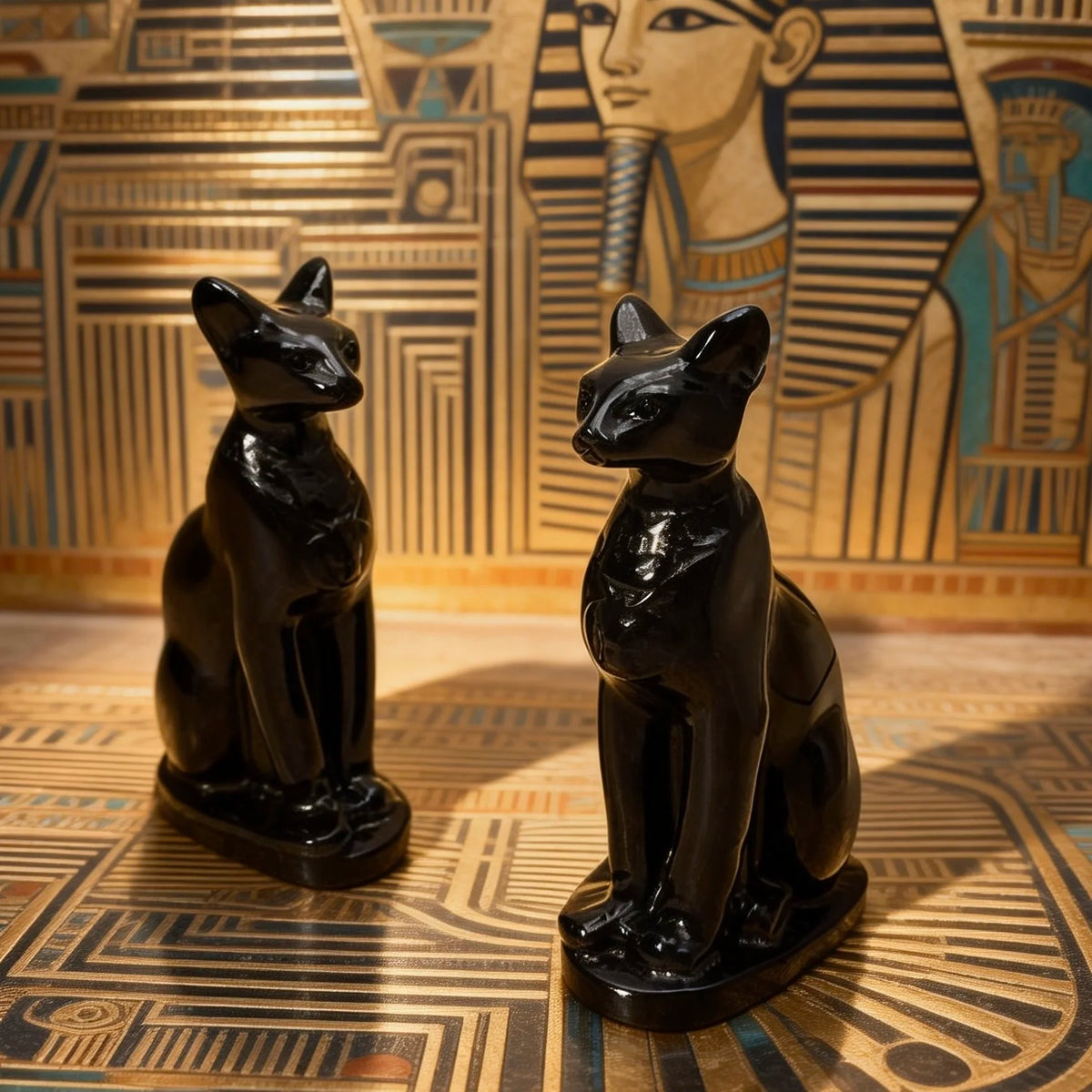 Black Obsidian Egyptian Cat-ToShay.org