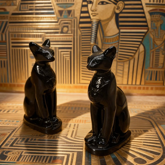 Black Obsidian Egyptian Cat-ToShay.org