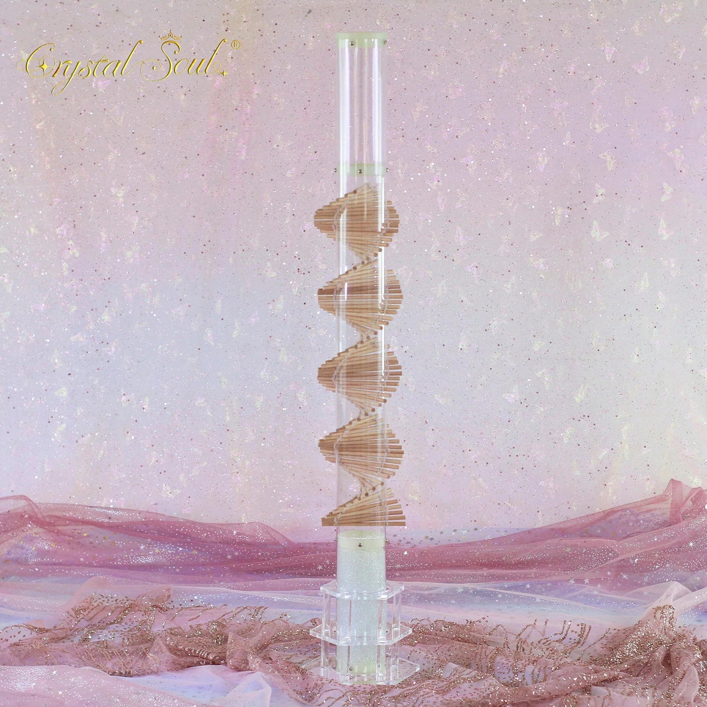 Clear Crystal Rain Stick-ToShay.org