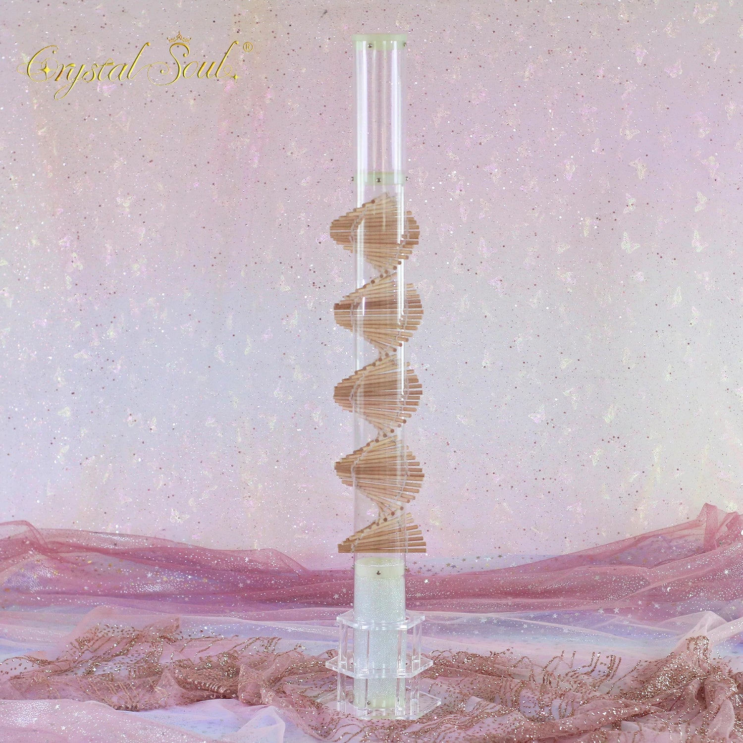 Clear Crystal Rain Stick-ToShay.org