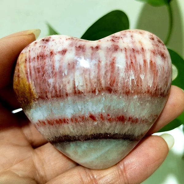 Red Striped Agate Heart-ToShay.org
