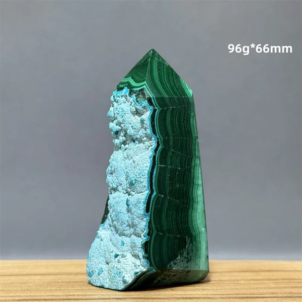 Blue Chrysocolla Malachite Point-ToShay.org