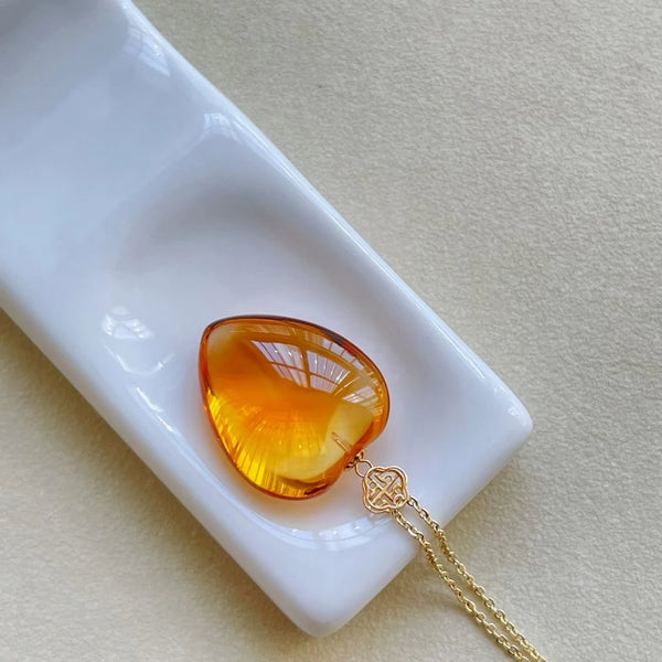 Yellow Citrine Quartz Heart-ToShay.org