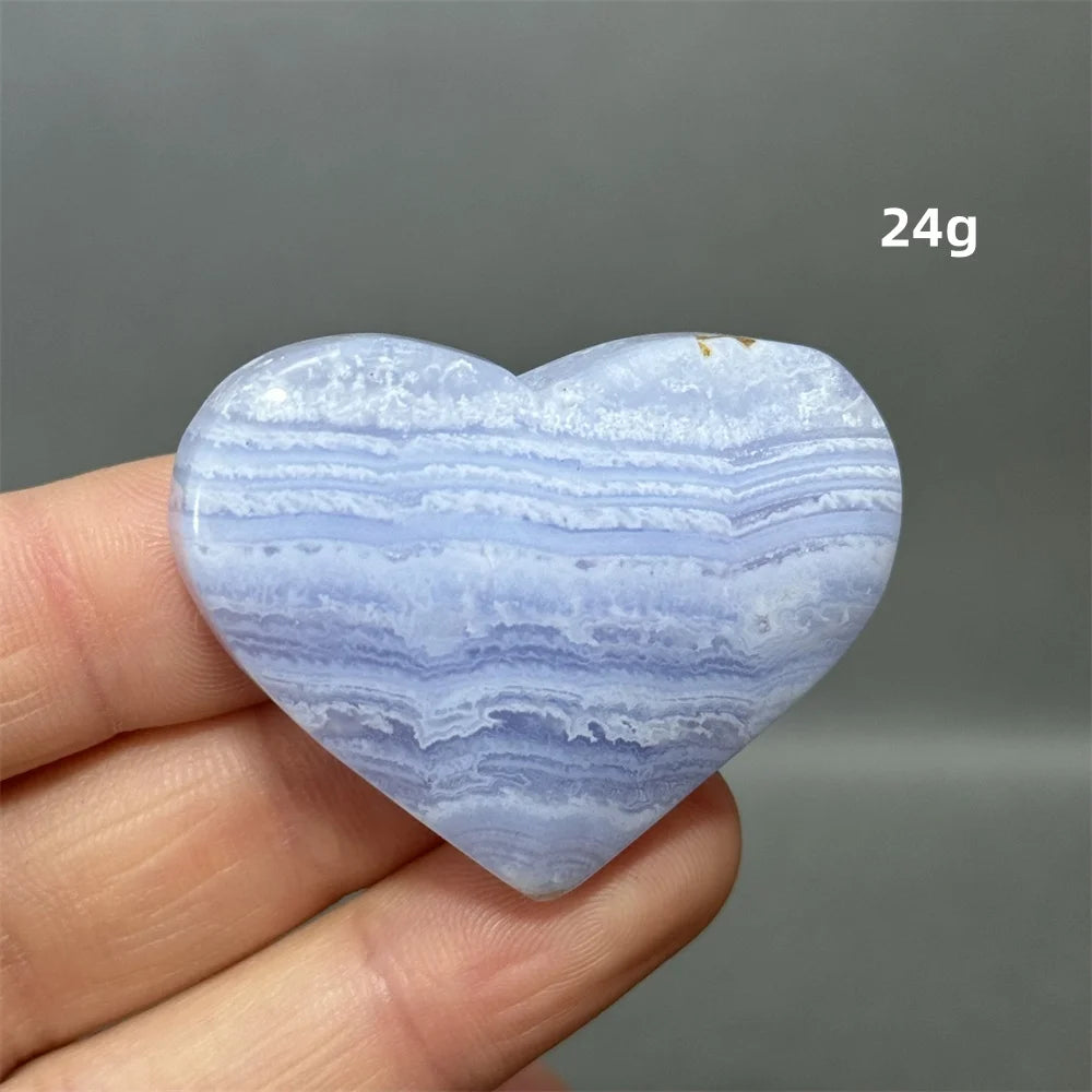 Blue Lace Crystal Heart-ToShay.org