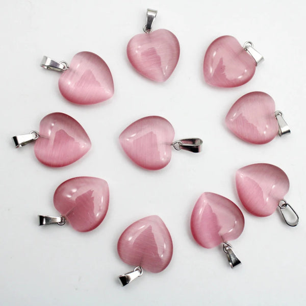Mixed Crystal Heart Pendants-ToShay.org