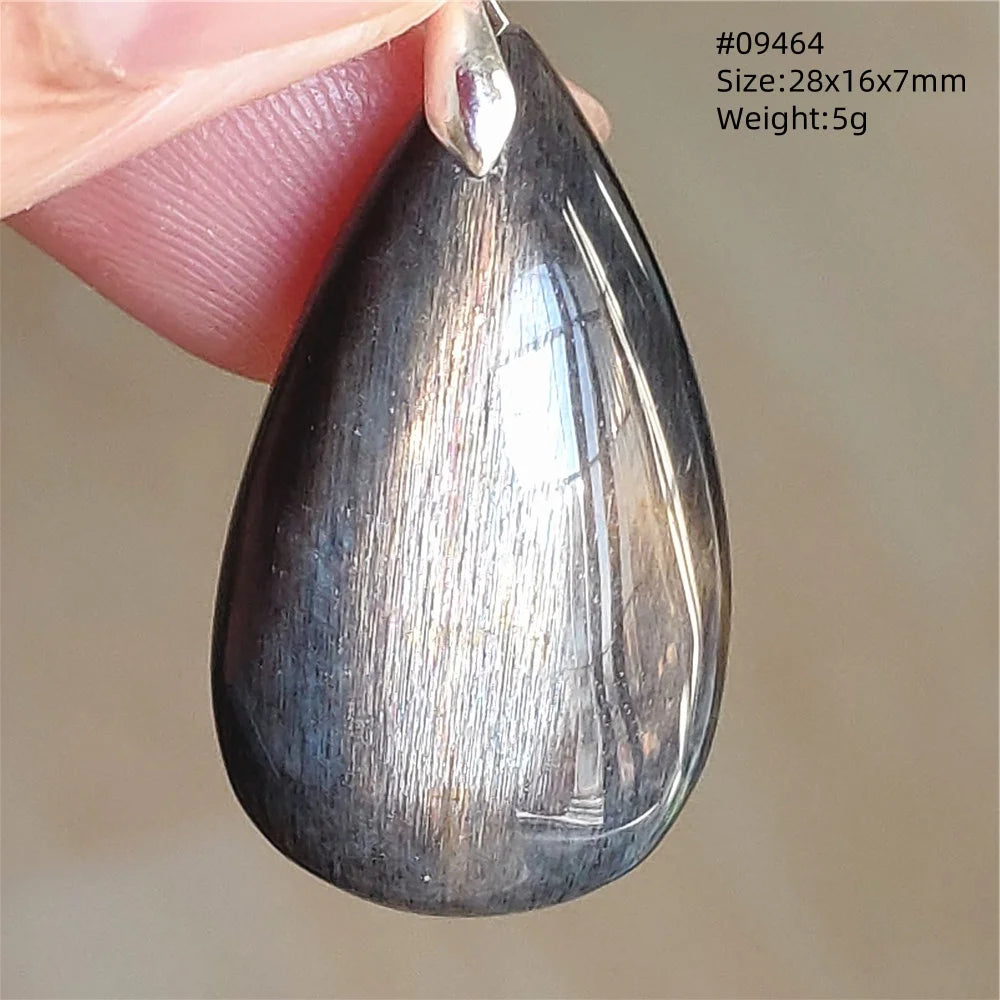 Black Sunstone Moonstone Pendant-ToShay.org