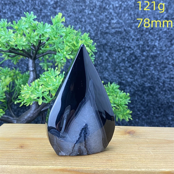 Black Silk Agate Torch-ToShay.org
